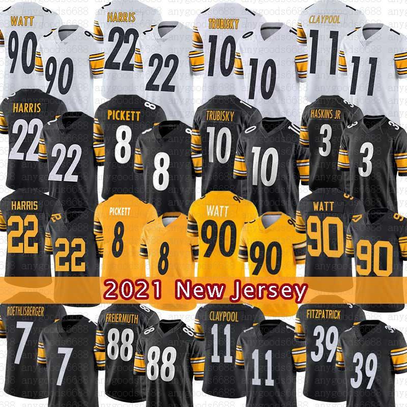 

Mens Najee Harris Mitchell Trubisky Football Jersey Kenny Pickett T.J. Watt Pat Freiermuth George Pickens Chase Claypool Troy Polamalu Minka, Youth(size:s-xl)gangren