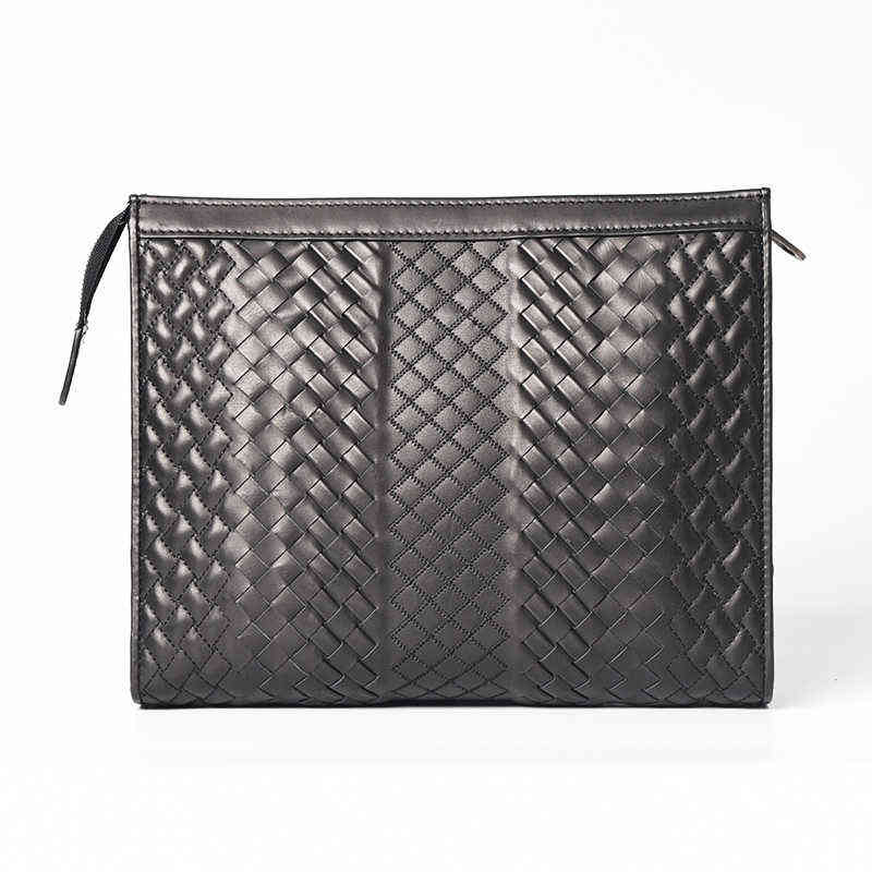 

Men's Clutch Bag Clutches Purses and Handbags Luxury Menger Designer Est Weaving Woven Genuine Leather, Clear