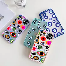 

2022 Hard Phone Cases Lucky Eye Blue Evil Eye Print For iPhone SE2020 12 13 mini 11 Pro Max XR X XS 7 8 6s Plus Shockproof Cover case, Color 1