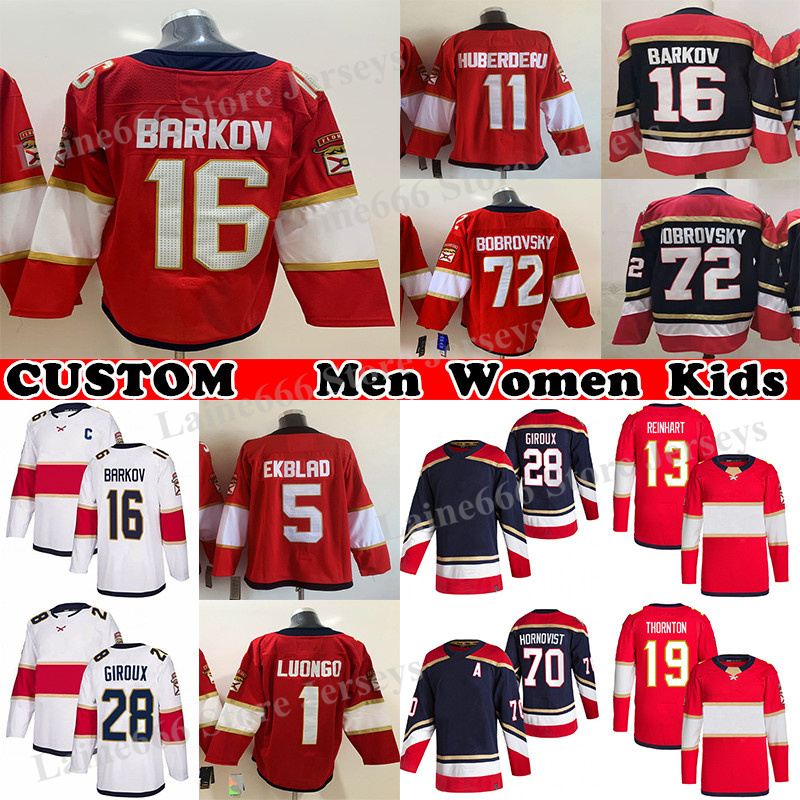 

16 Aleksander Barkov Jersey 28 Claude Giroux 11 Jonathan Huberdeau 72 Sergei Bobrovsky 13 Sam Reinhart 5 Aaron Ekblad Reverse Retro hockey jerseys, White women