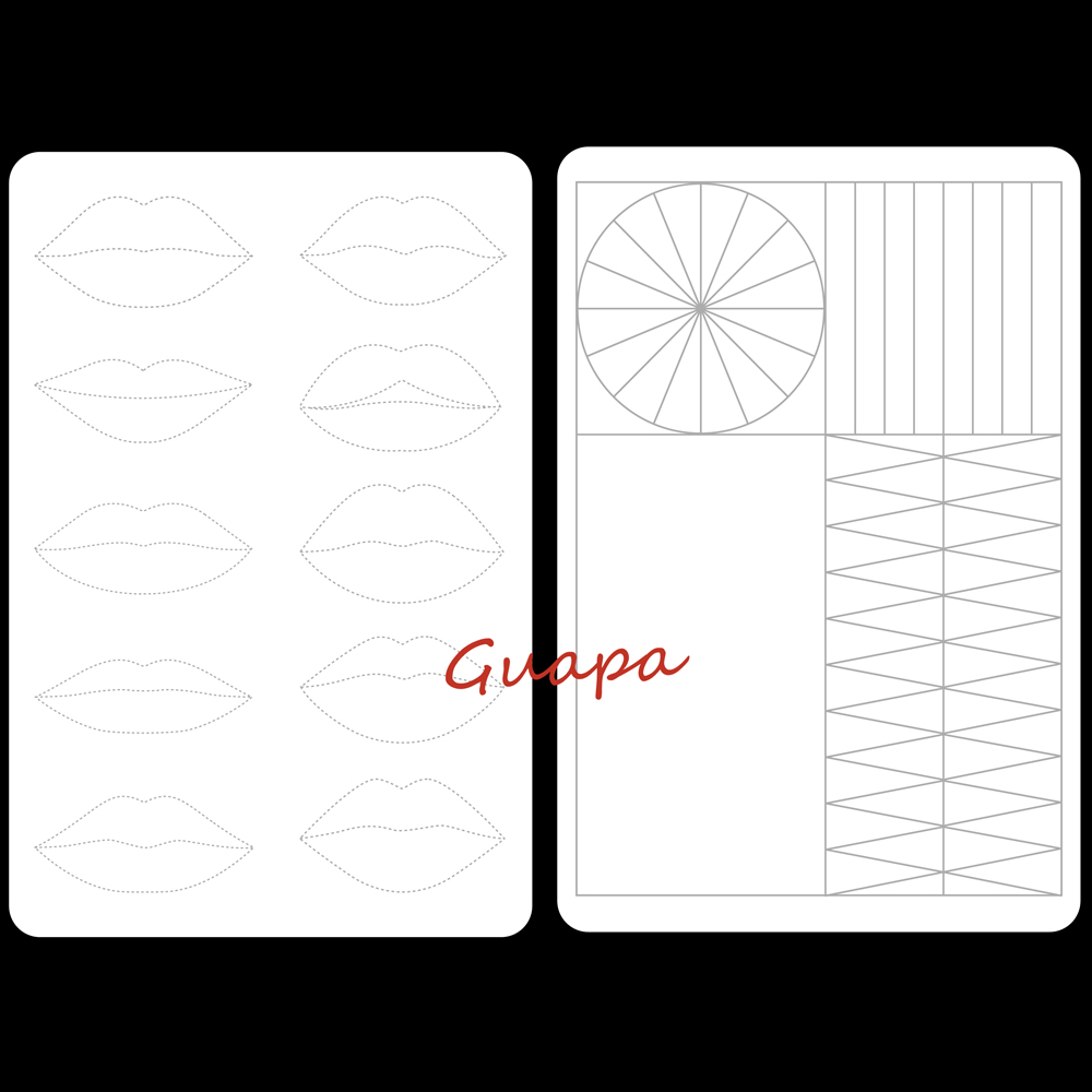 

Permanent Makeup Eyebrow Lips Practice Skin Silicone Pad With Pre Design For Powder Eyebrows Microblading Tattoo Formation