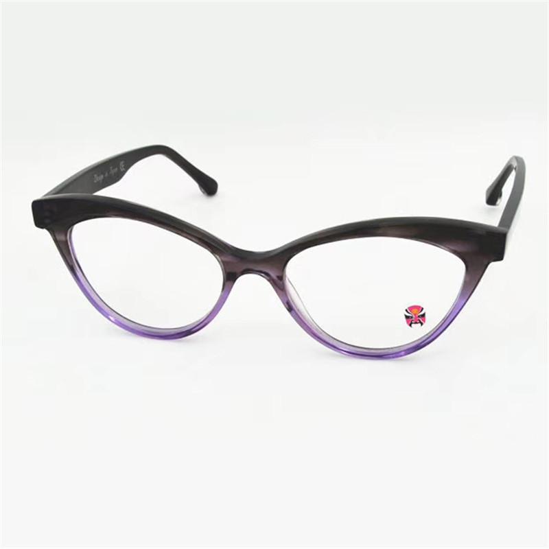 

Sunglasses Etw-06006 Optical Eyeglasses For Men Women Retro Cat Eye Style Anti-Blue Light Lens Plate Plank Full Frame With Box