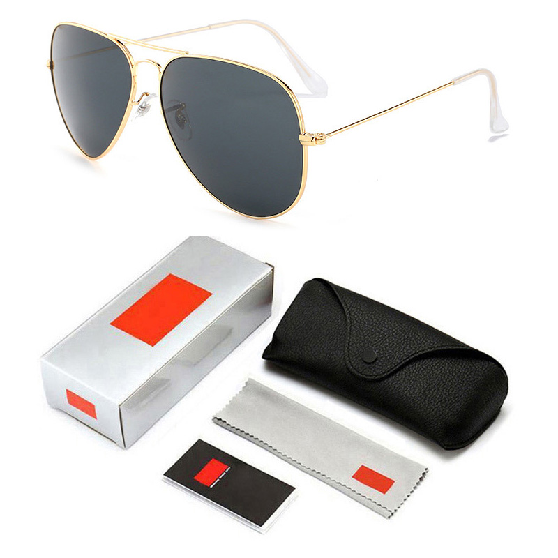 

Ray Sunglasses Women/men Classic Brand Designer Aviator Sun Glasses Ban Retro Outdoor Driving Oculos De Sol 3026 With Box And Logo
