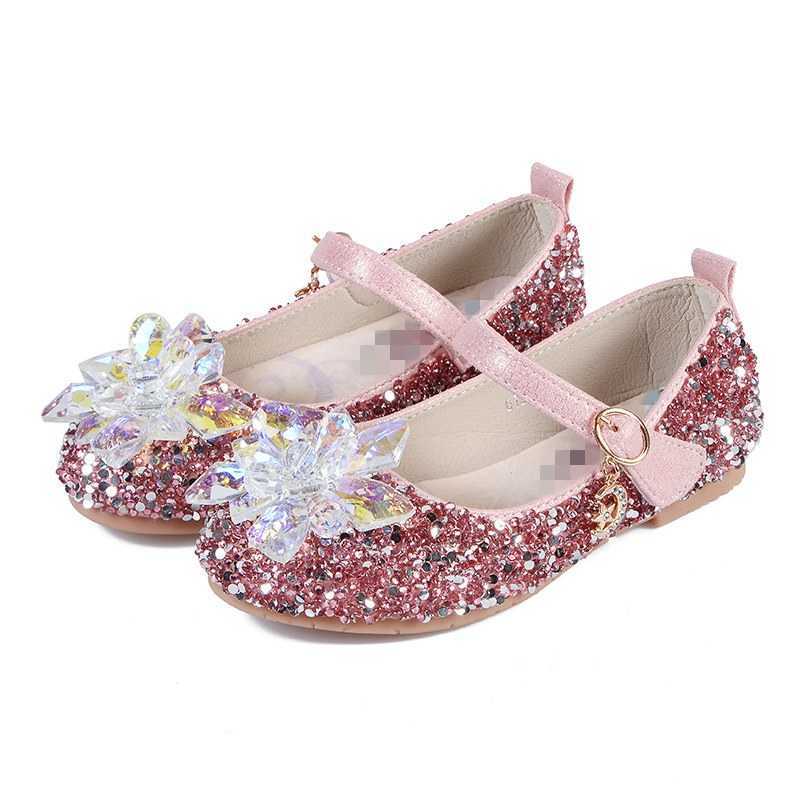 

Sandals For Girls Glitter Flat Shoes Baby Crystal Snowflake Shoes Halloween Dancing Party Accessories, Blue shoes