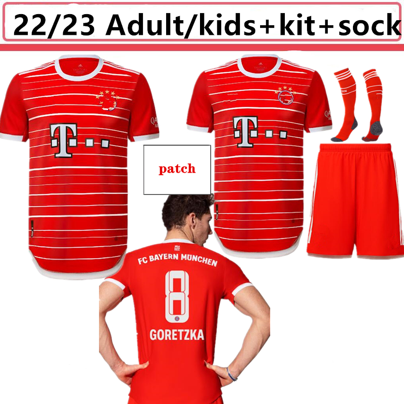 

2022 LEWANDOWSKI soccer jersey 22 23 home red SANE MUSIALA COMAN MULLER BAYERN KIMMICH GNABRY football shirts Men + Kids kit 2023 goalkeeper NEUER player version i