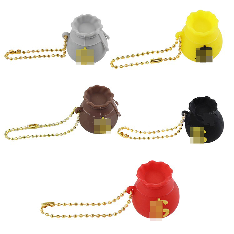 

Silicone Wax Containers 8ml Smoking Ashtrays Cartoon Wax Oil Multi Use Storage Jars 100Pcs 5 color Wholesale