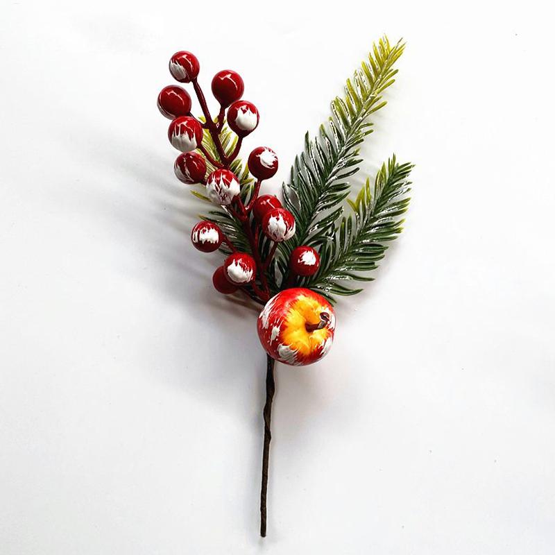 

Decorative Flowers & Wreaths 15 Styles Stamens Holly Pine Cone Mixed Berry Artificial Flower Branches Wedding Christmas Tree Decoration