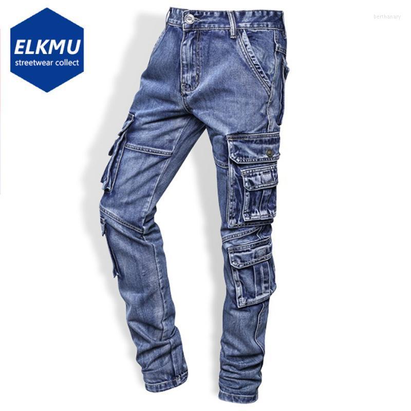 

Men's Jeans Cargo Mens Fashion Multi Pocket Blue Denim Pants Streetwear Harajuku Hip Hop JeansMen's Bert22