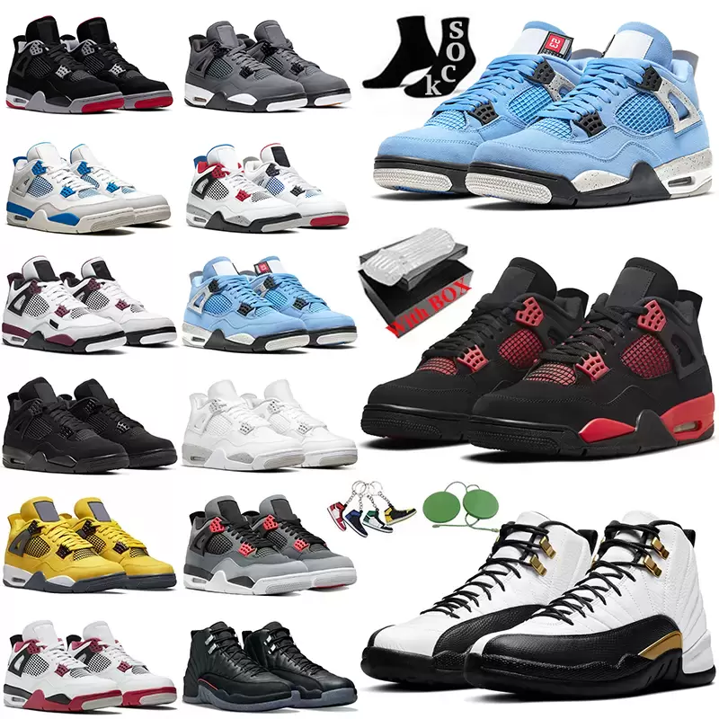 

men basketball shoes 4s Red Thunder University Blue Sail Black Cat Bordeaux Bred Patent Dark Mocha 12s Royalty Taxi mens womens designer sports trainers sneakers, Shoes (29)