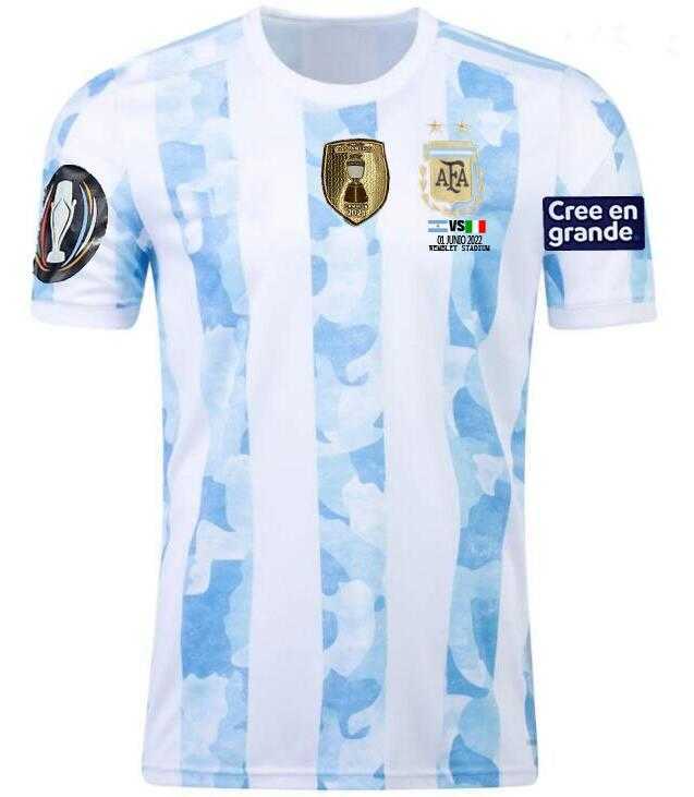 

Player Fans Argentina Soccer Jersey Finalissima Special 21 22 23 DI MARIA Football Shirts 2021 2022 2023 DYBALA LO CELSO MARADONA Men Kids, 2022 home kids