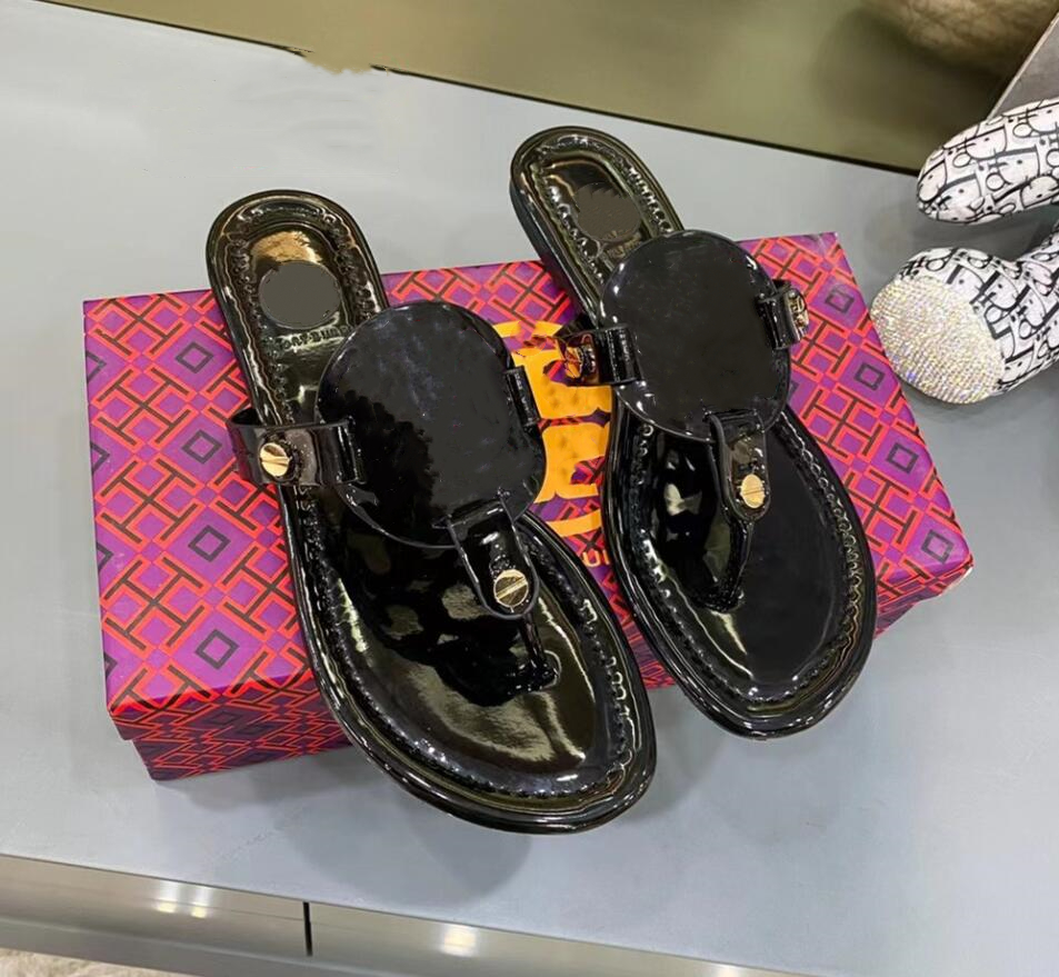 

High quality Women Flat Slippers Luxurys Designers Sandals Leather Brand Girl Slides Sandalias Casual Flip Flops Size 35-43, Colour6