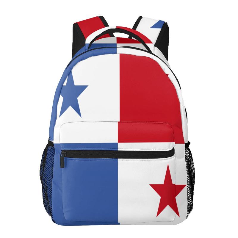 

Backpack Panama Flag Women Men Large Capacity Outdoor Travel Bag Casual, Black