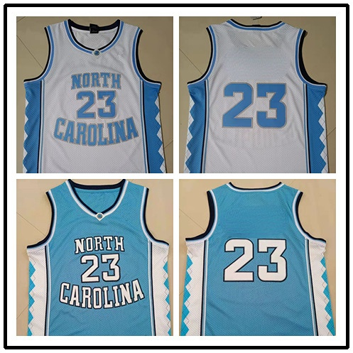 

Ncaa Basketball North Carolina Tar Heels 23 Jerseys College Basketball 23 Michael Blue White Jersey MJ Stitched -XXL