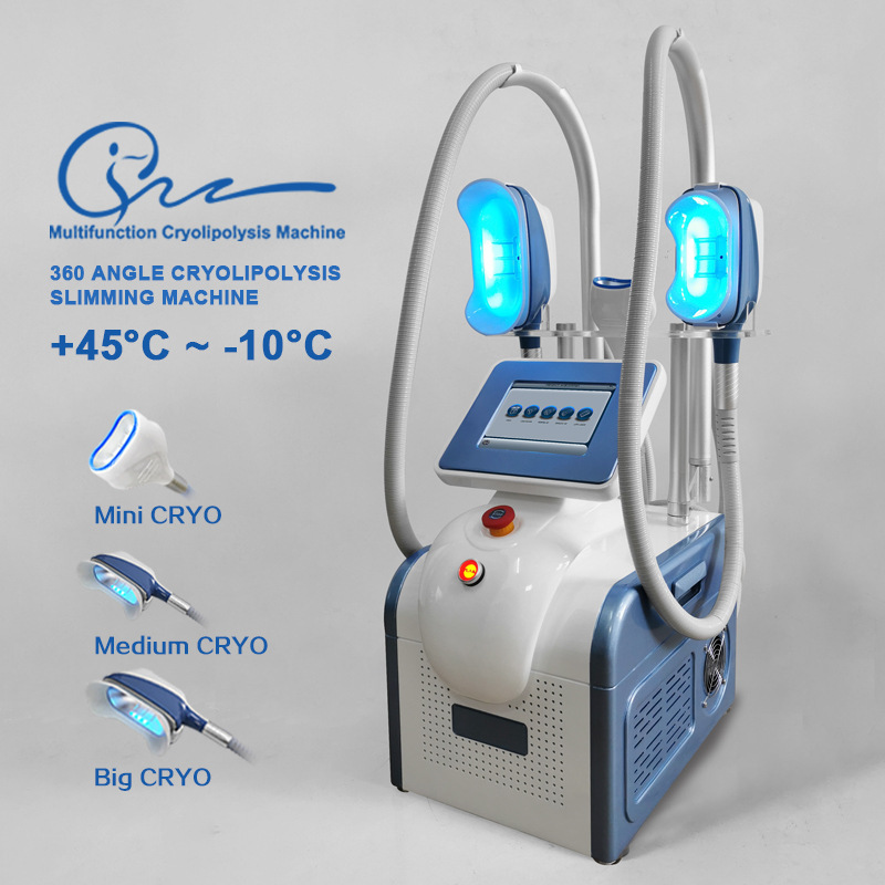Multi-Functional Beauty Equipment 360 negative pressure ice sculpture instrument with heating function 2 heads working cryo body