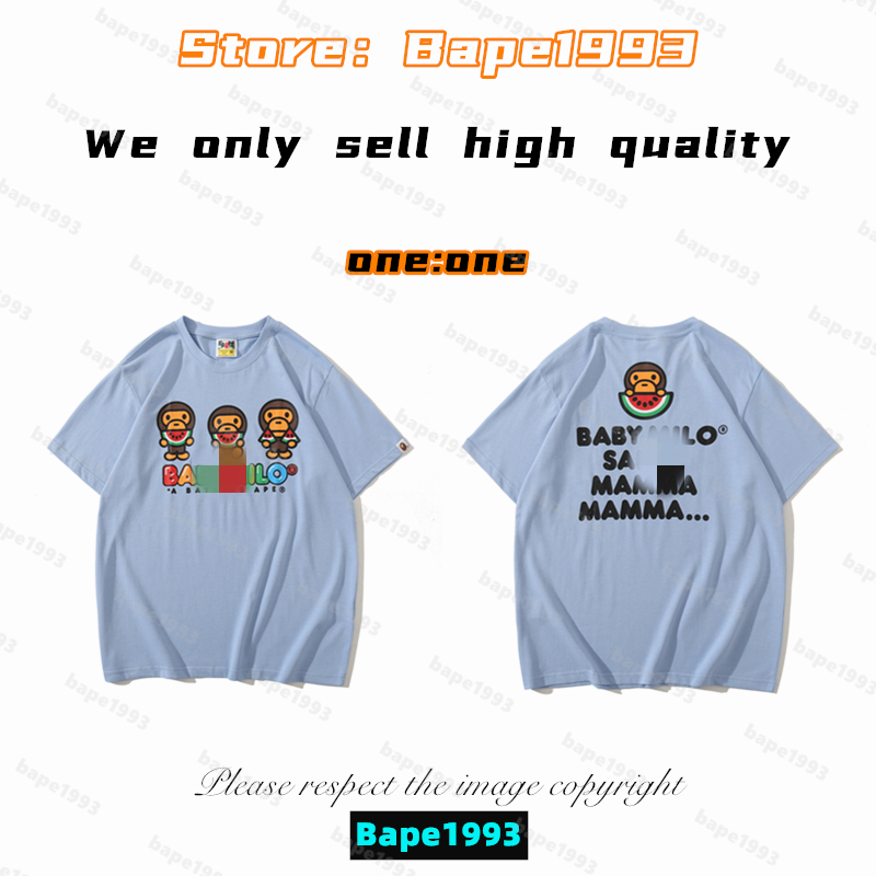 

High Quality Apes Mens T-Shirts Japan Shark ape head tshirts Galaxy spots luminous camo printing co-branded same style for men and women New Designer t shirt B1993 T7-20, 1 button