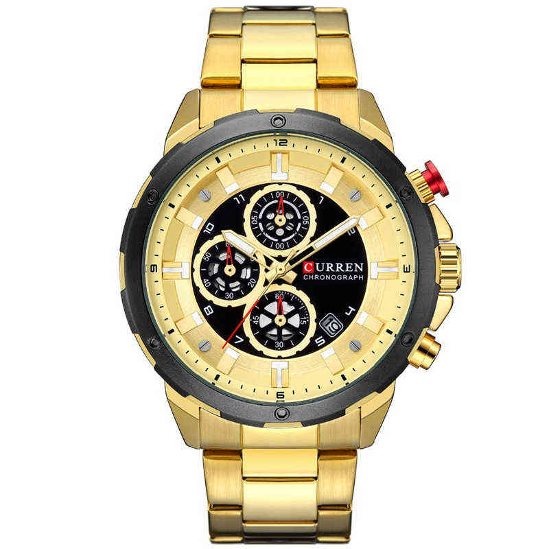 

huiya06 Fu Po Waterproof Watch Quality Men's Sports Watch Steel Strap