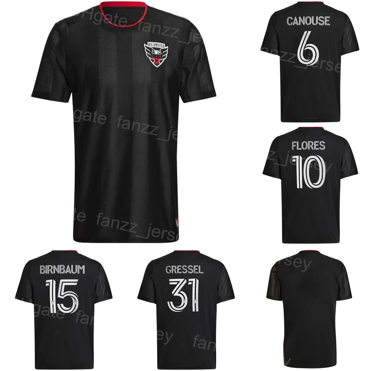 

22-23 MLS Soccer Washington DC United 9 Ola Kamara Jerseys 7 Michael Estrada Steve Birnbaum Drew Skundrich 31 Julian Gressel 11 FOUNTAS 6 CANOUSE Football Shirt Kits, Black
