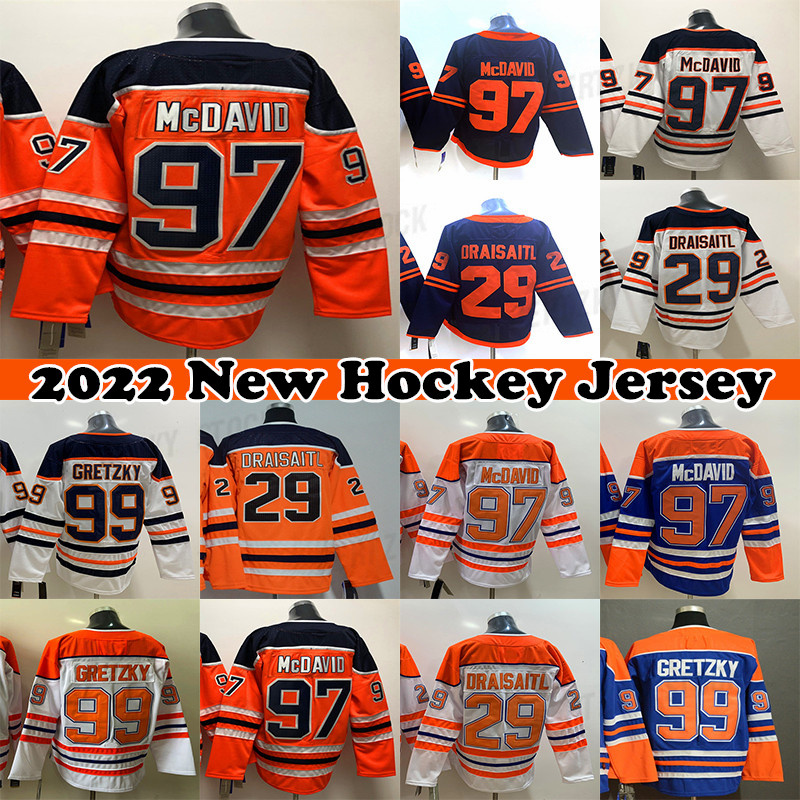 

97 Connor McDavid Jersey 29 Leon Draisaitl 91 Evander Kane 18 Zach Hyman 93 Ryan Nugent-Hopkins 2 Duncan Keith 11 Mark Messier 99 Wayne Gretzky hockey jerseys, Navy blue mens