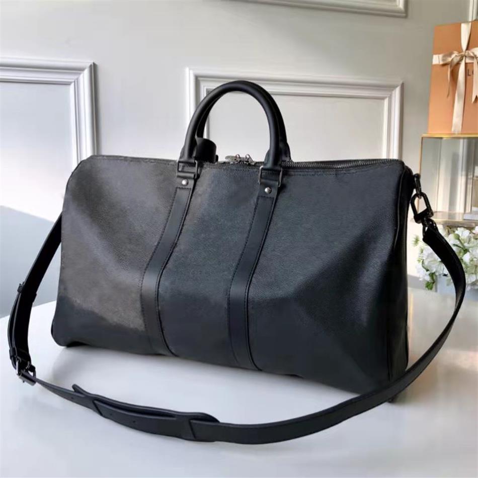 

2022 Duffle bag Classic 45 50 55 Travel luggage for men real leather Top quality women crossbody totes shoulder Bags mens womens h2807