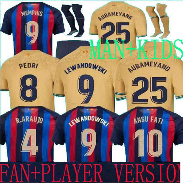 

Camisetas de football LEWANDOWSKI SOCCER JERSEY MEMPHIS PEDRI BARCELONAS RAPHINHA FERRAN 21 22 23 ANSU FATI 2022 2023 F. DE JONG DEST kit shirt men kids sets uniforms, 2021 special 1