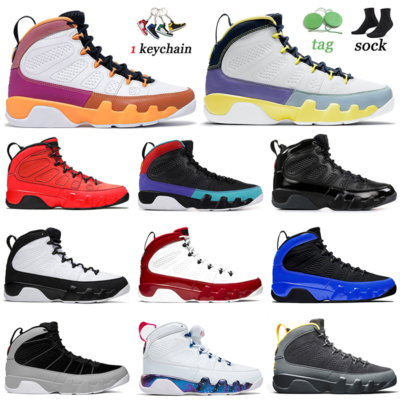 

High Jumpman 9 9s Mens Basketball Shoes Change The World Motorboat Jones Dream It Bred Space Jam Gym Red Racer Blue Particle Grey White Men Trainers Sneakers 40-47, C5 gym red