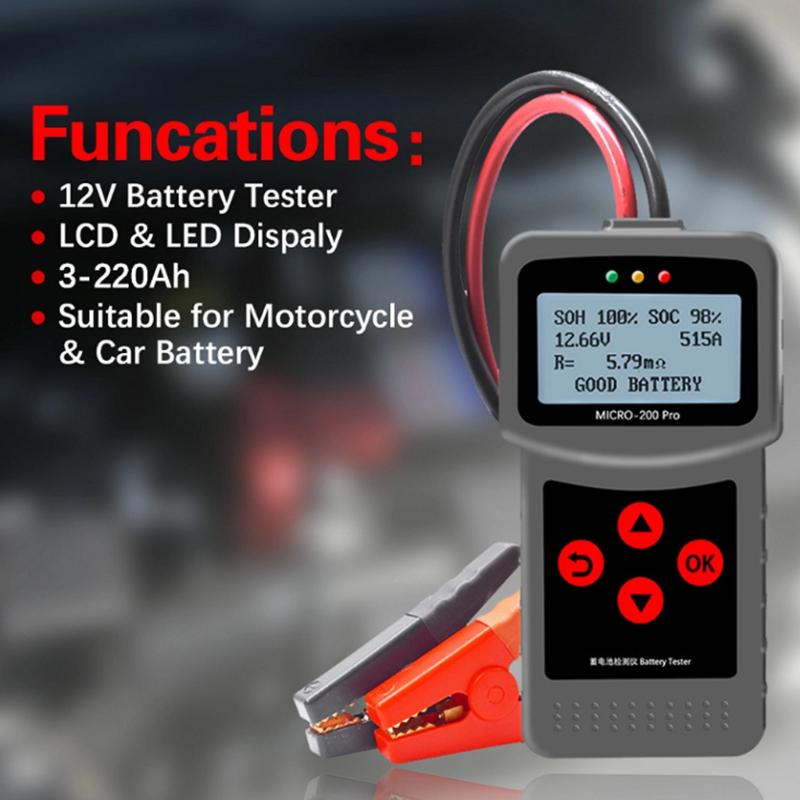 

Diagnostic Tools 24V Car Battery Tester Motorcycle Test For Quick Cranking Charging Starting ToolDiagnostic