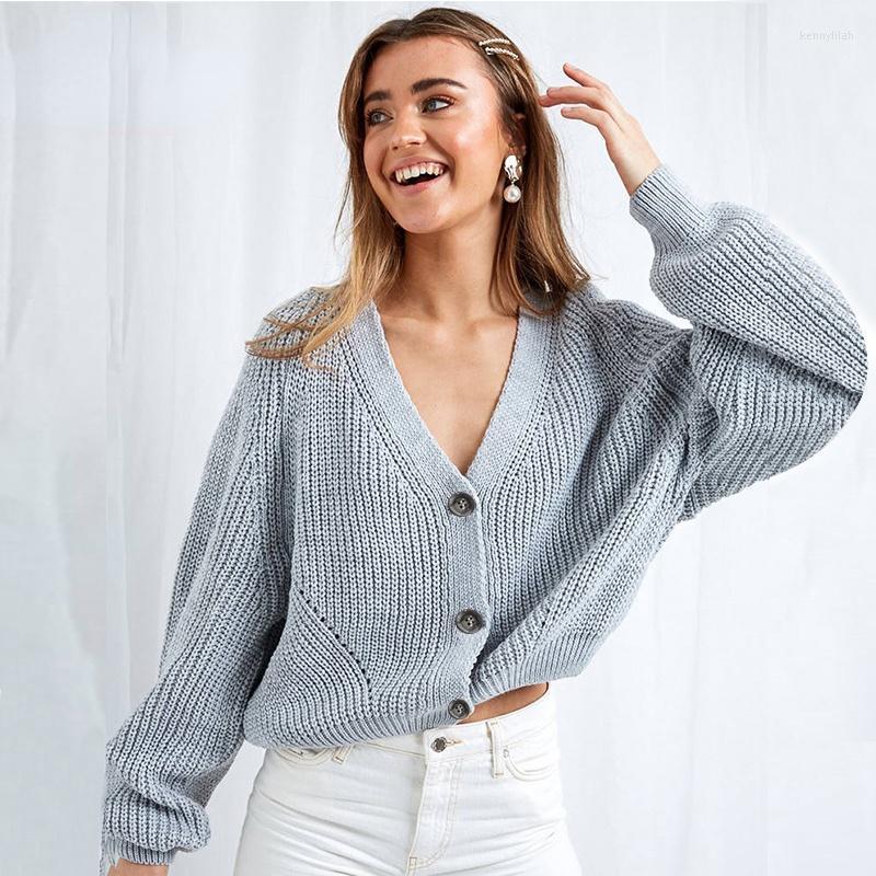 

Women' Knits & Tees Vrouwen Breien Vest Trui Volledige Mouw Sexy Dames Casual Kardigan Losse Effen Vrouwelijke Jas Cropped SweaterWomen' K, Gy