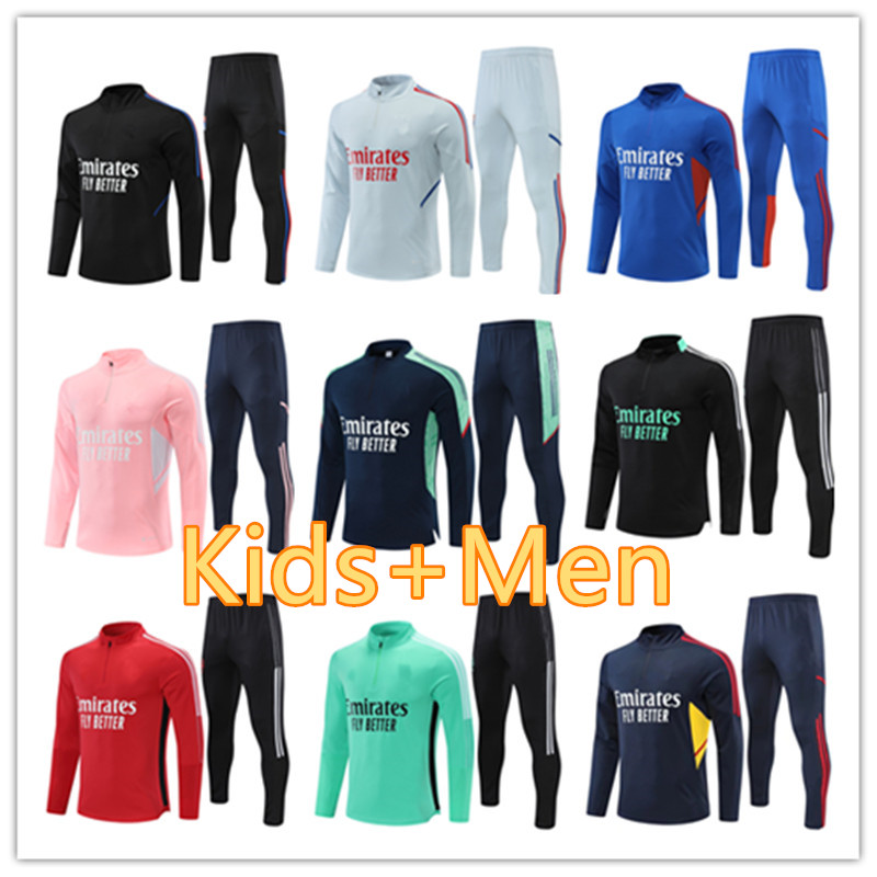 

2022 kids adult tracksuit soccer training suit set man football jacket jogging kit, 18