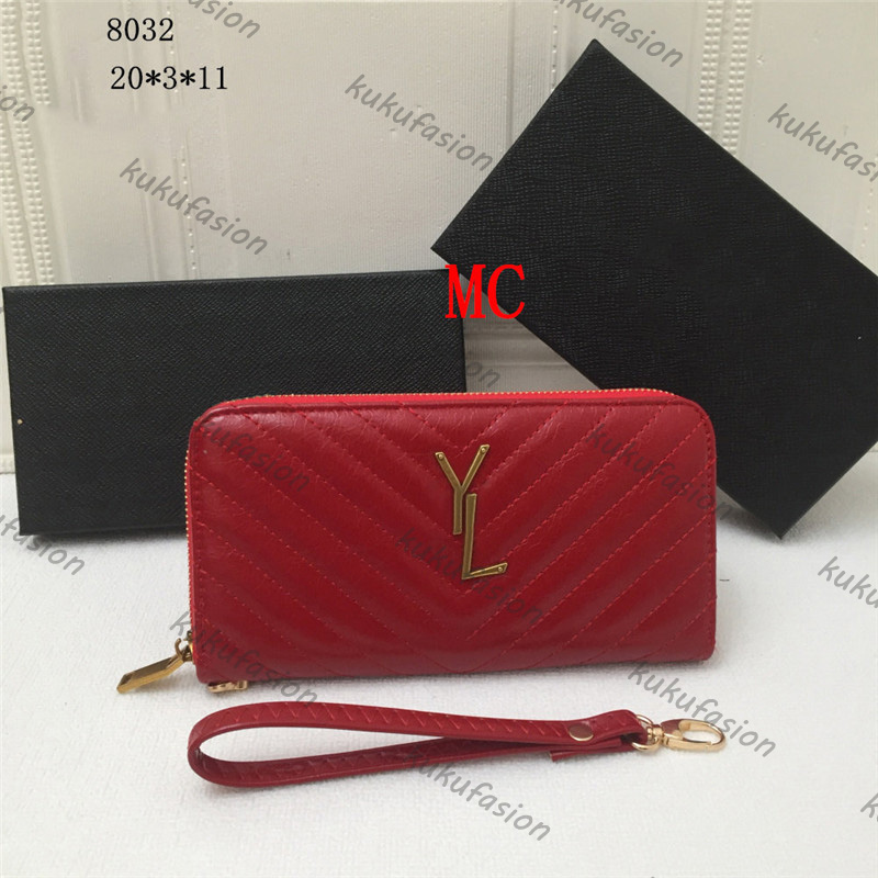 

3 Colors Women Designer Wallets Fashion Gold Letter Mens Purses Zipper Cardholder For Women Y Wallet Coin Pocket PU Leather Card Holder, Black