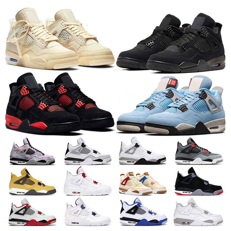 

basketball shoes 4s mens trainers for men women Black cat Fire Cardinal Red Thunder 6s UNC 5s Racer Blue Concord with size US5.5-13 sports sneakers