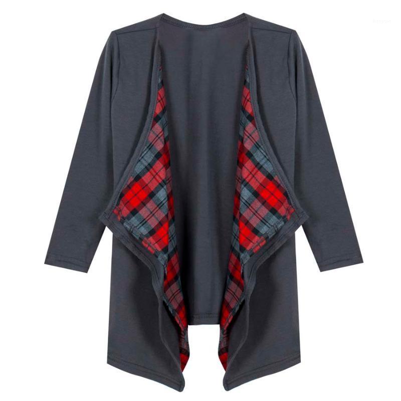 

Family Clothing Mother Daughter Casual Long Sleeve Plaid Outwear Coat Comfort Ladies Clothes Feather Women' Hoodies & Sweatshirts