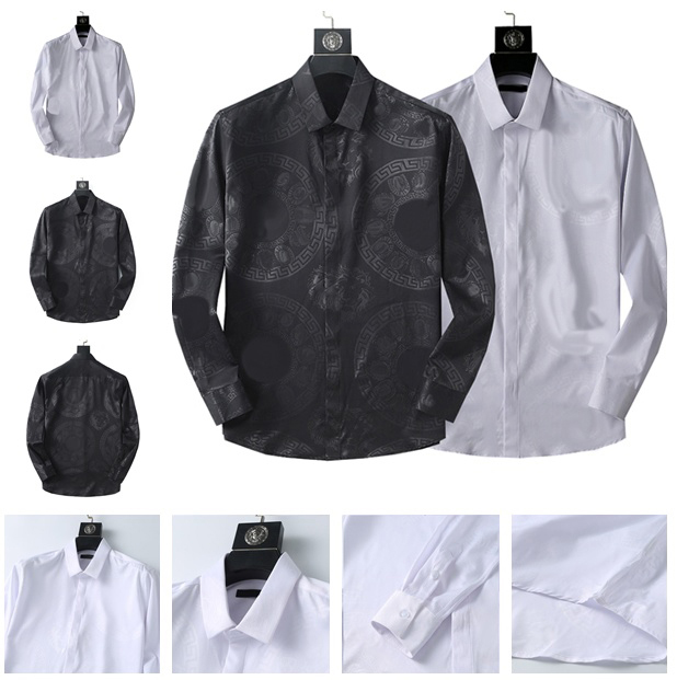 

2022 Designers Mens Dress Shirts Business Fashion Casual Long Sleeve Shirt Brands Men Spring Slim Fit chemises de marque pour hommes Clothing -3XL #01