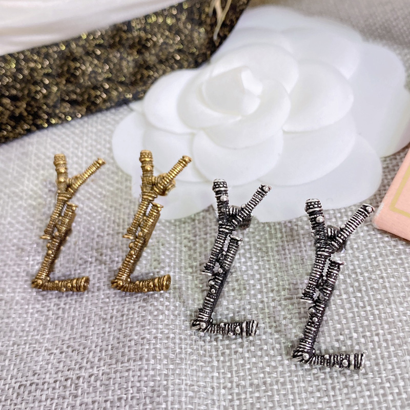 

Fashion Gold Stud Earrings For Women 925 Silver Earring Designer Luxury Jewelry Hoop Earrings Ear Studs High Quality Letter Pattern