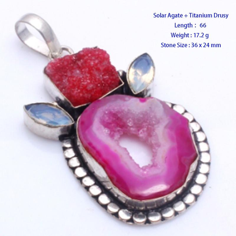 

Pendant Necklaces Genuine Labradorite Solar Quartz Botswana Agate Bloodstone Drusy Ocean Jaspers Dendrite Opal Silvers Copper JewelryPendant