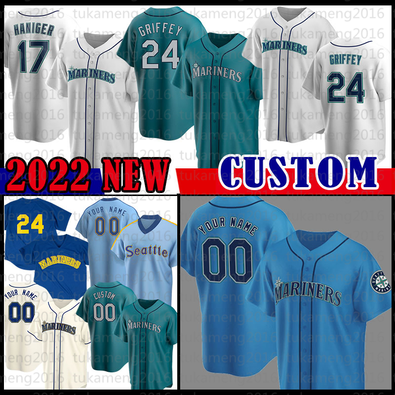 

24 Ken Griffey Jr. 28 Jake Fraley Seattle Baseball Jersey Mariners Mens Tom Murphy Women Luis Torrens Jarred Kelenic Abraham Toro Mitch Haniger Kyle Lewis Adam Frazier, Women(size:s-2xl)shuishou