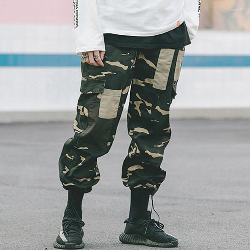 

Men's Pants ZhuZunZhe 2022 Hip Hop Men Pant Harajuku Camouflage Cargo Vintage Streetwear Harem Camo Military Tatical TrousersMen's Heat22, Black