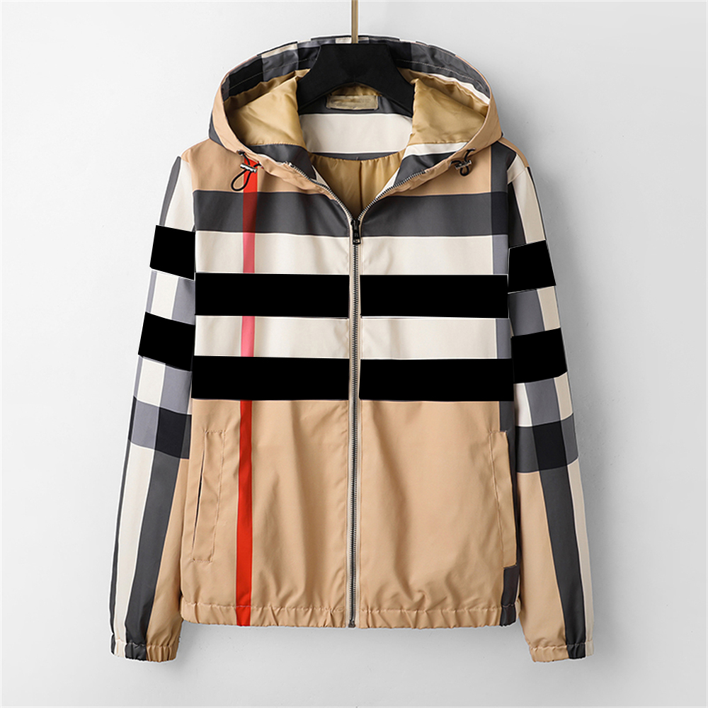 Veste pour hommes motif rayé à carreaux mode trench-coat à capuche décontracté une variété de styles3XL 2XL