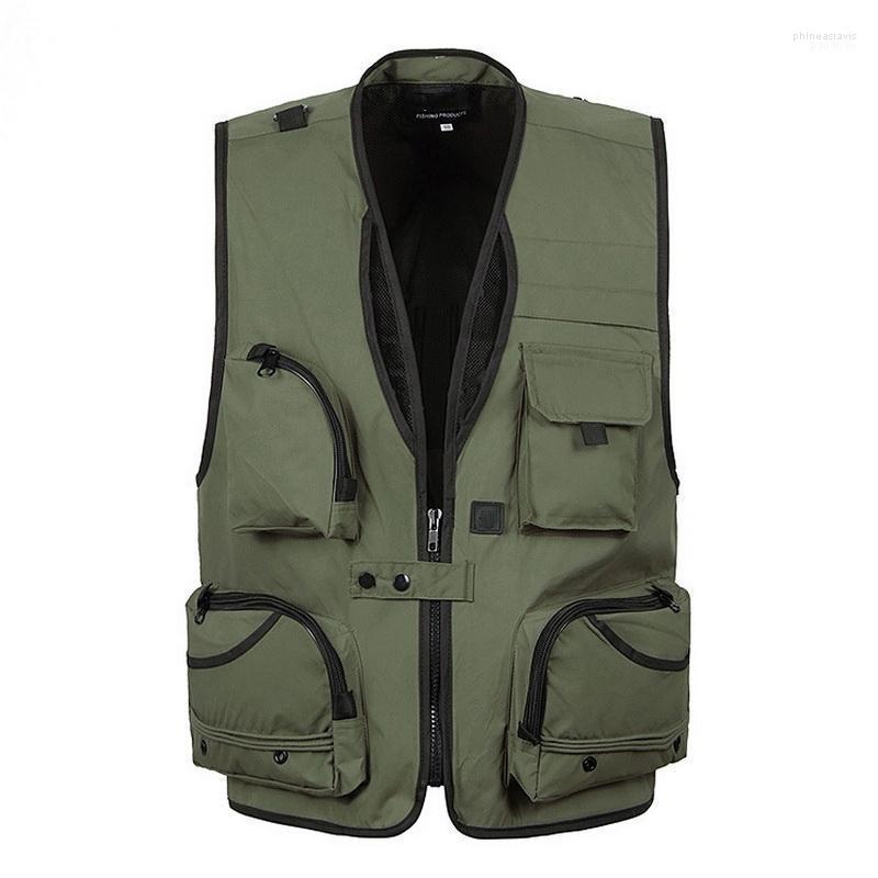 

Men's Vests 2022 AUTUMN Spring Clothes Sleeveless Jacket Denim Vest Pography Bigger Pocket Fish Thin Waistcoat Plus Size XL-4XL 5XL Phin22, 20 1