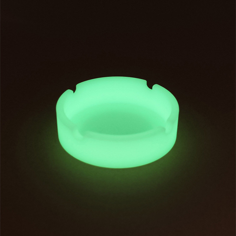 

8.3cm Mini Round Luminous Silicone Soft Ashtray Unbreakable Portable Rubber Heat Resistant Anti-Fall Ashtrays Anti-Scalding Glow In The Dark Ash Tray ZL0677