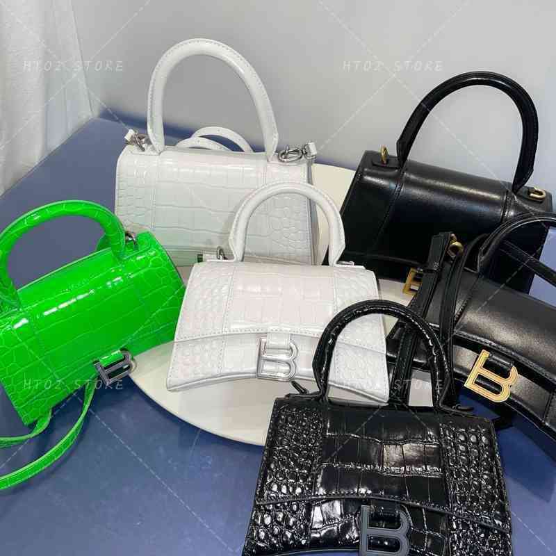 

Designer Handbag Balenciga Multicolor Ltaly Embossed Smooth Leather Hourglass One Handshoulder Crossbody Bag