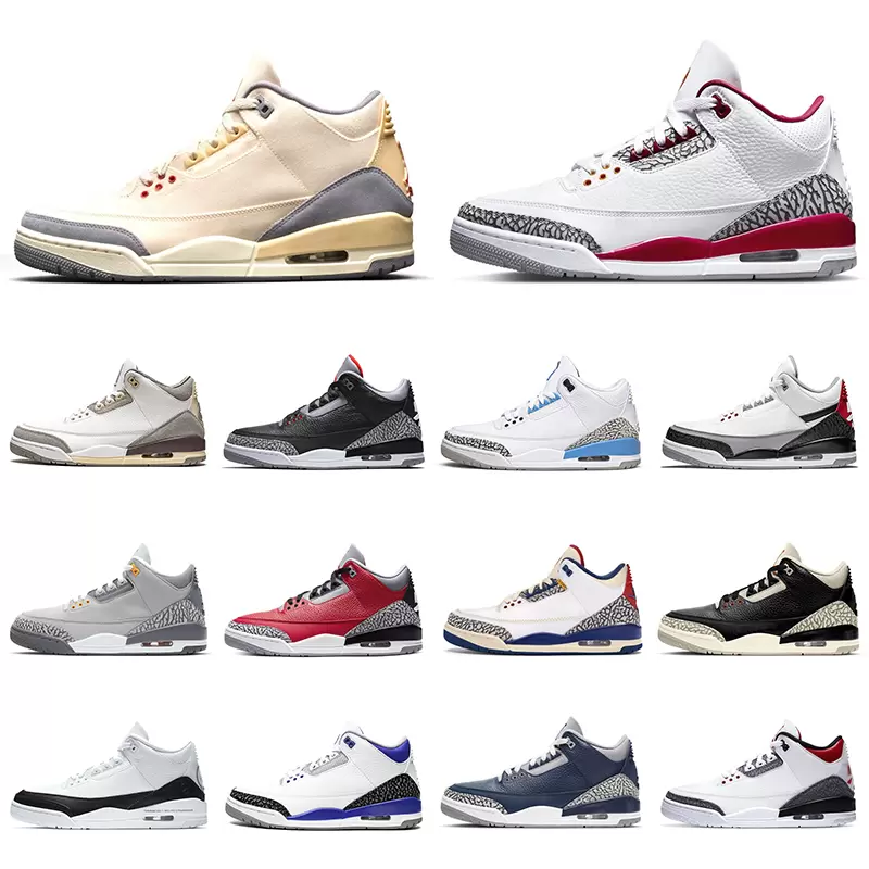 

2022 Authentic 3 Muslin Jumpman 3S Cardinal Red Men Basketball shoes Sail Rust Pink Tinker Cool Grey Black Desert Cement Outdoor Rereo Man Sports Sneakers Trainers