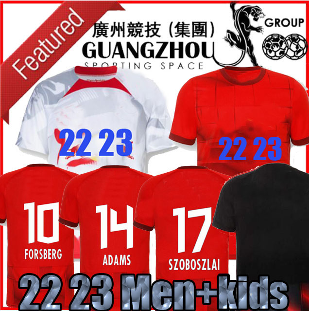 

22 23 Soccer Jerseys FORSBERG Camiseta HEE-CHAN Maillot Szoboszlai POULSEN Sorloth 2022 2023 Football Shirts Kits CUNHA Uniform home away Nkunku Olmo Silva Laimer, 22/23 away europa patch