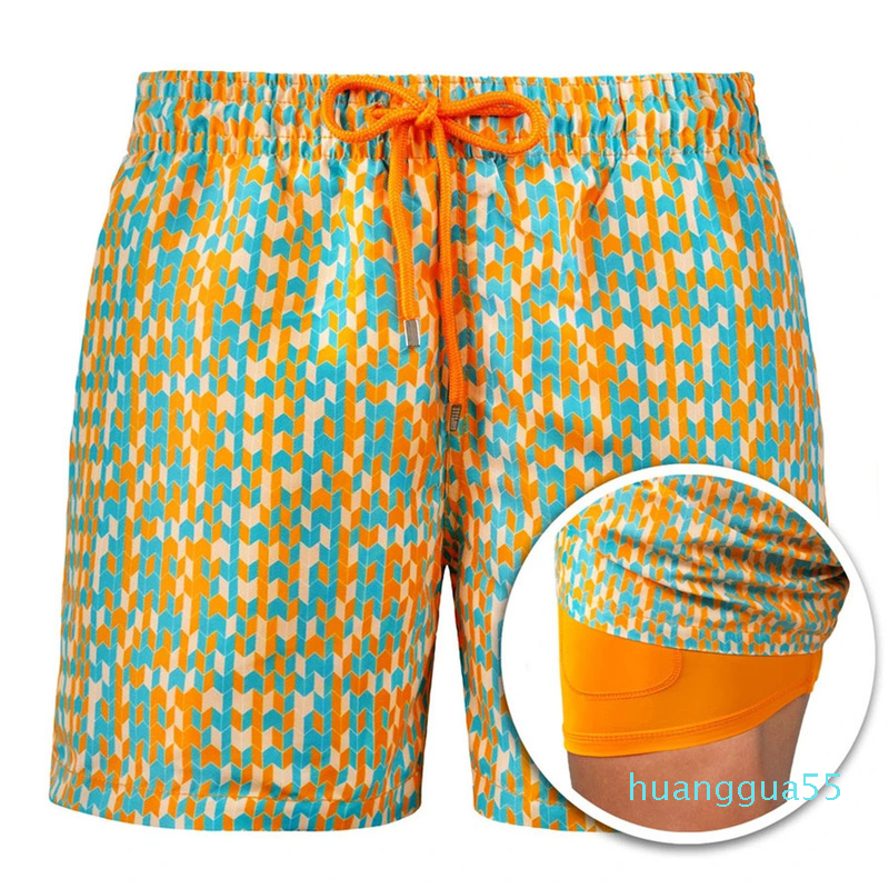 Double Layer Beach Pants The Hydrofoils Supply Elastic Drawstring Waist High Stretchy Fabric Men s Swimming Shorts PR Sale 220616