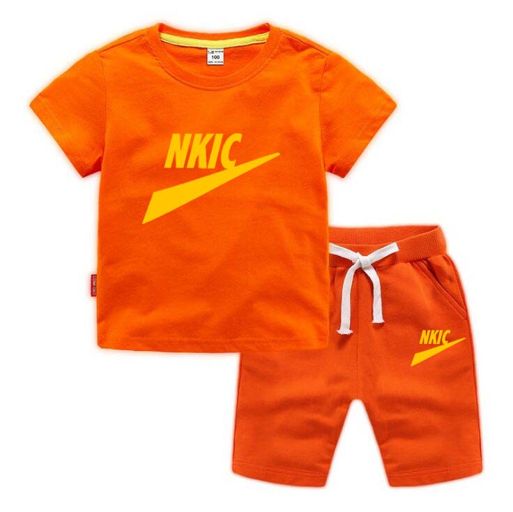 Toddler Outfits Kids Boy Tracksuit sets Short Sleeve Solid T-shirts Pants 2PCS Sport Suit 2022 Fashion Baby Girls Casual Clothes-image-771647041