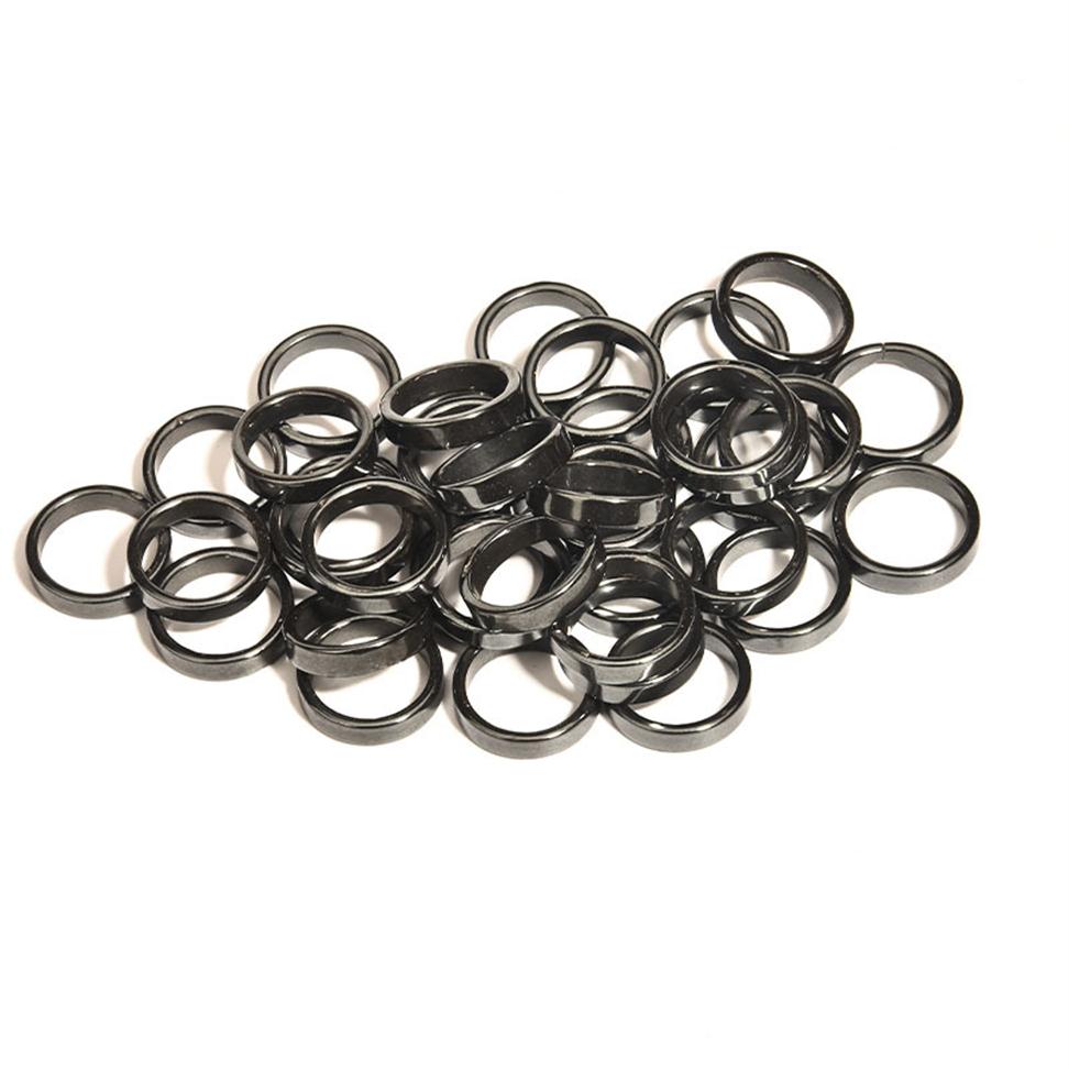 

2021 Magnetic flat hematite ring For Women Men 50PCS/LOT Size 6 to 12264e