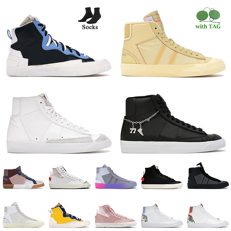 

All Hallows Eve Blazer Mid 77 Vintage Casual Shoes Top Quality 2022 Women Mens Multi White Black Legend Blue Pendants Grim Reaper University Gold Trainers Sneakers, C57 floral sunflower 36-45