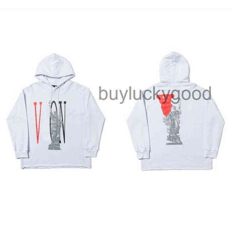 

Mens Big v Sweatshirts Brands Vlones Hoodies Hip Hop Stylist High Quality White Long Sleeve Fujiwara Hiroshi Men Women Sweatshirt J38v 31F4