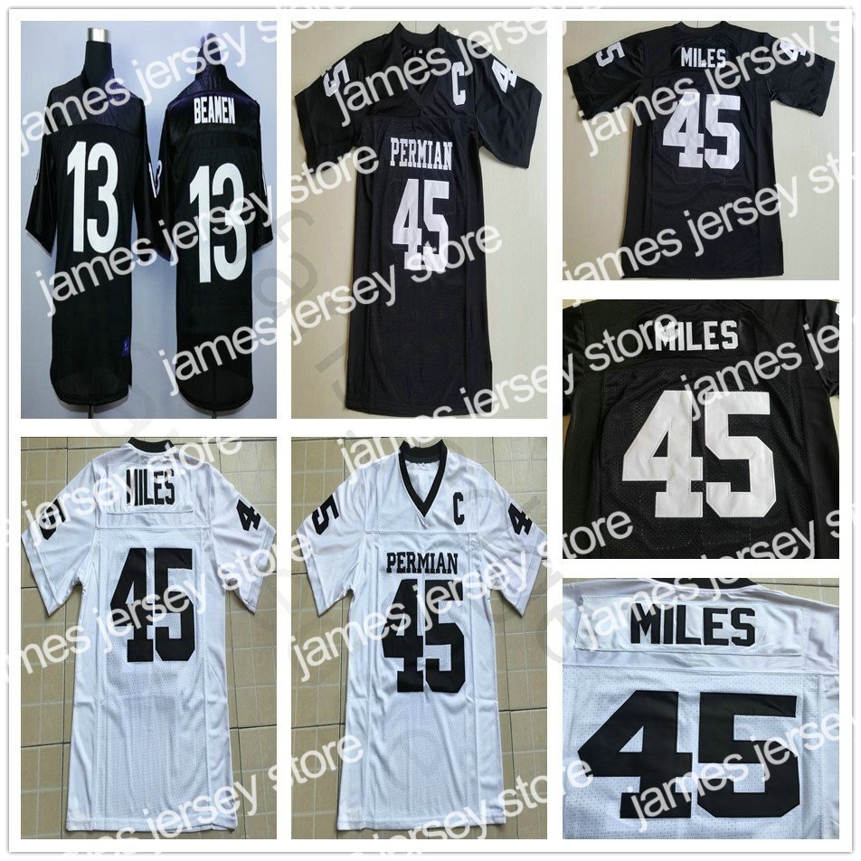 

American College Football Wear Friday Night Lights Movie Permian 45 Boobie Miles Jersey Dillon Panthers The Any Given Sunday Film Jamie Foxx 13 Willie Beamen Jerseys, Black