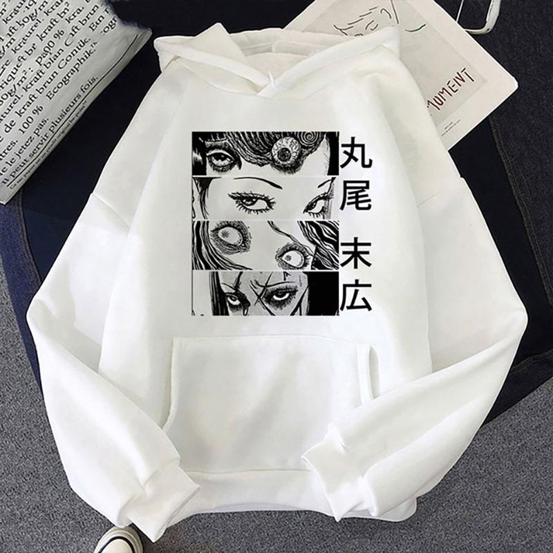 

Women' Hoodies & Sweatshirts Y2k Winter Clothes Printed Harajuku Graphic Hoodie Women Anime Super Large Korean Fashion Aesthetic Top EmoWom, White