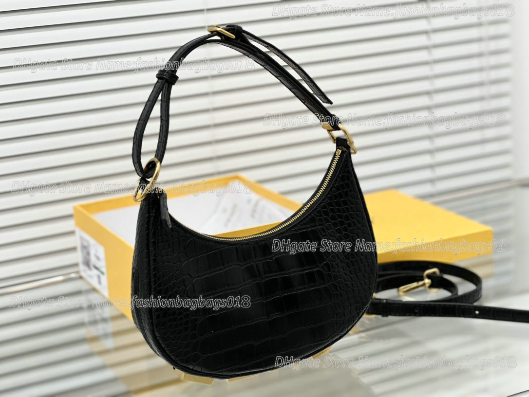 

Half Moon Hobo Underarm Bag Nano Cowskin Handbag Women Letter Hardware Designer Leather Clutch Evening Shoulder Cross body